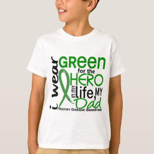 Grönt för för pappanjure för hjälte 2 sjukdom t-shirt