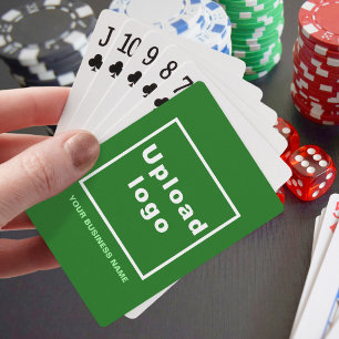 Grönt för företagskort på uppspelningskort casinokort