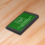 Grönt för företagsvariant, trefaldig nylonplatta<br><div class="desc">Trifold nylon som du kan anpassa för att lägga din verksamhet i namn. Du kan ge det till dina lojala kunder som ge. Ett presentobjekt med ditt företag namn för att bygga medvetenheten om varumärket namn. Ett tillbehör som du kan inkludera i marknadsföring-material för att marknadsföra ditt företag eller ge...</div>