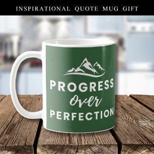 Grönt för förlopp över referensbergscitat kaffemugg