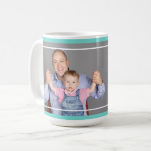 Grönt för foto i bästa steg i Pappa Lycklig Far Kaffemugg