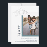 Grönt för fotoutfoto i Rustic Mountain Nature Spara Datumet<br><div class="desc">Kan anpassas helt efter dina behov i kostym. © Gorjo Designs. Gade åt dig via Zazzle-plattformen. // Obs! Fotot som används är endast en platshållarbild. Du måste ersätta med ett eget foto innan du beställer/skriver ut. Kontakta mig om du behöver hjälp med detta. // Behöver du hjälp med att anpassa...</div>