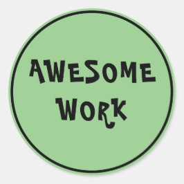 Grönt för främjande av fantastisk Work Teacher Enc Runt Klistermärke