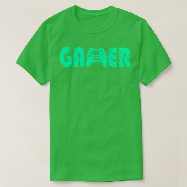 Grönt för Gamepad Neon T Shirt (Design framsida)