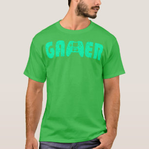 Grönt för Gamepad Neon T Shirt