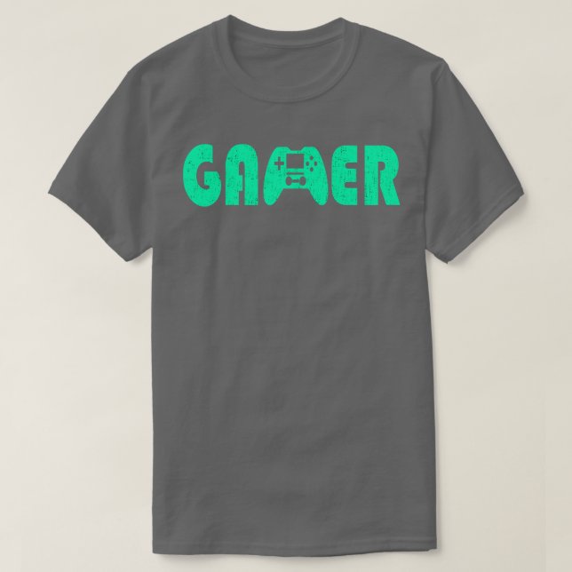 Grönt för Gamepad Neon T Shirt (Design framsida)