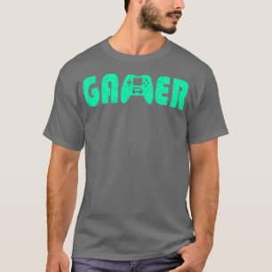 Grönt för Gamepad Neon T Shirt