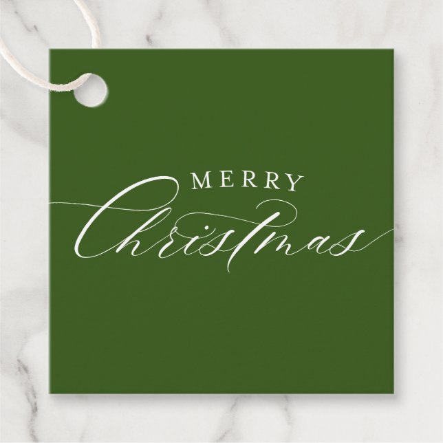 grönt för God jul-elegant för helgdag WRAPPING Gåvor Etiketter (Framsida)