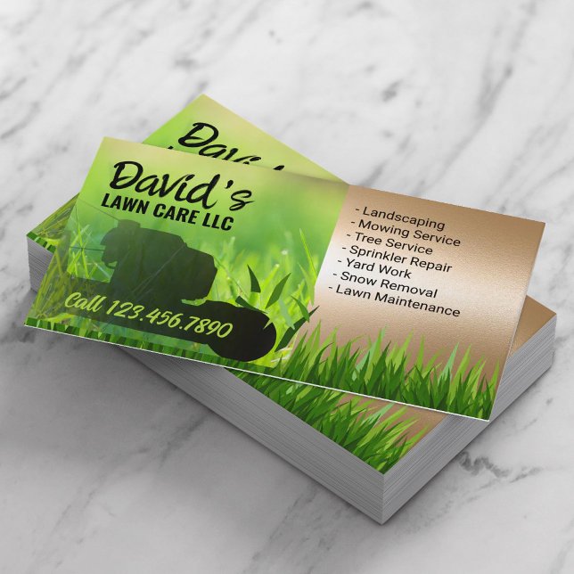 Grönt för gräsmatta- och landskapstjänster och Gul Visitkort (Skapare uppladdad)