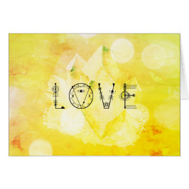 Grönt för guld för *~*KÄRLEK ljus gul Hälsningskort
