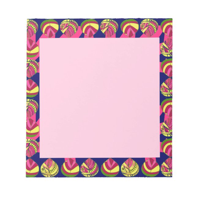 Grönt för Gult av fiskhuvud, Löv, Magenta Anteckningsblock (Framsida)