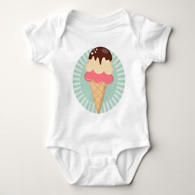 Grönt för isgrumling - Cute Chocolate Vanilla Mint T Shirt (Framsida)