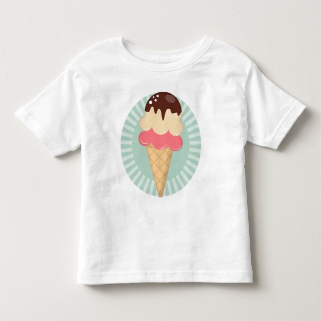 Grönt för isgrumling - Cute Chocolate Vanilla Mint T Shirt (Framsida)