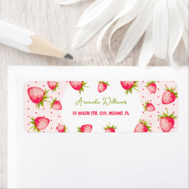 Grönt för jordgubbskläder, Rosa, sommartid Returadress Etikett