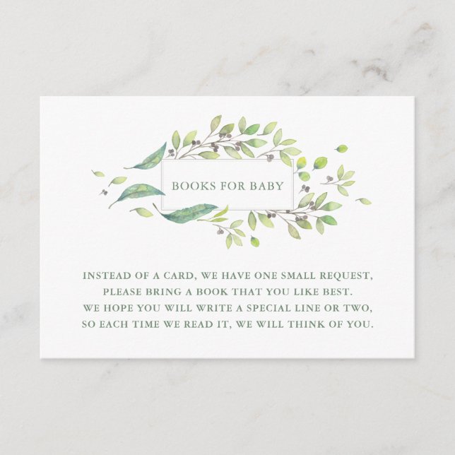 Grönt för läder | Begäran om vattensfärg Bok Tilläggskort (Framsida)