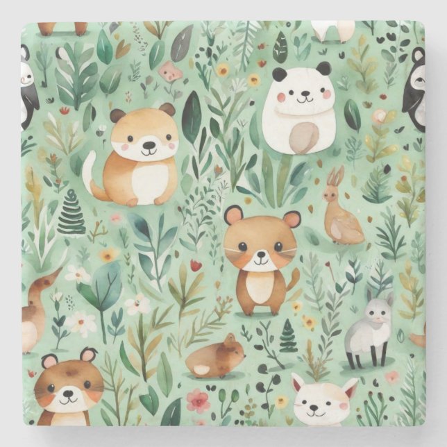 Grönt för landskapsdekantering för blommigt av kär stenunderlägg (Framsidan)