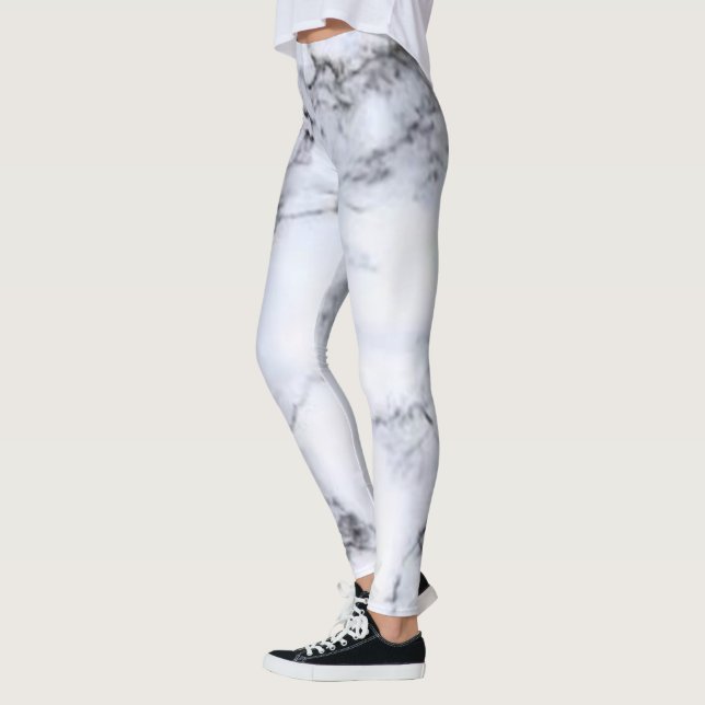 Grönt för lila av rand med minimal färgstyrka leggings (Vänster)