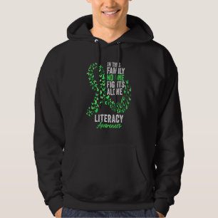Grönt för litteraturmedvetenhet Månadssmör Hoodie