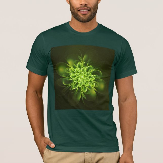 Grönt för logaritmiska fotstegsminiatyrdiagram t shirt (Framsida)