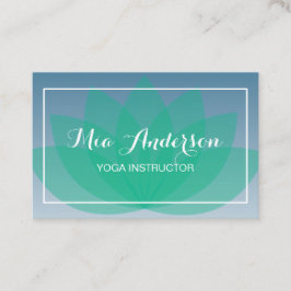 Grönt för lotusblommablommablått kopplar av visitkort