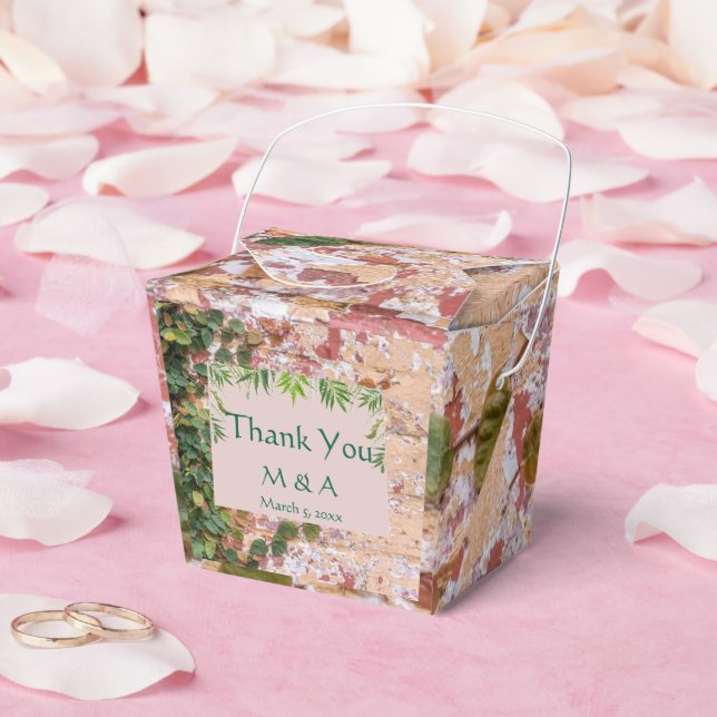 Grönt för målade Bricks Ivy Wedor Favor Box Presentaskar (Bröllop)