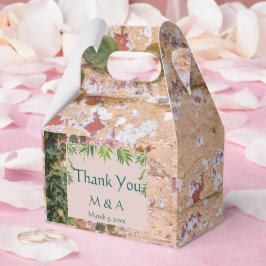 Grönt för målade Bricks Ivy Wedor Favor Box Presentaskar