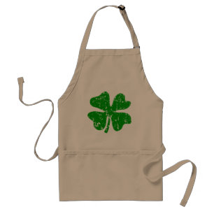 Grönt för manar shamrockBBQ-förkläde och kvinn Förkläde