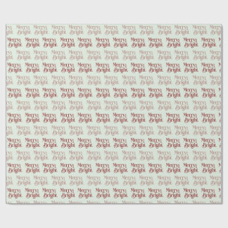 grönt för "Merry and Bright"-blek Presentpapper