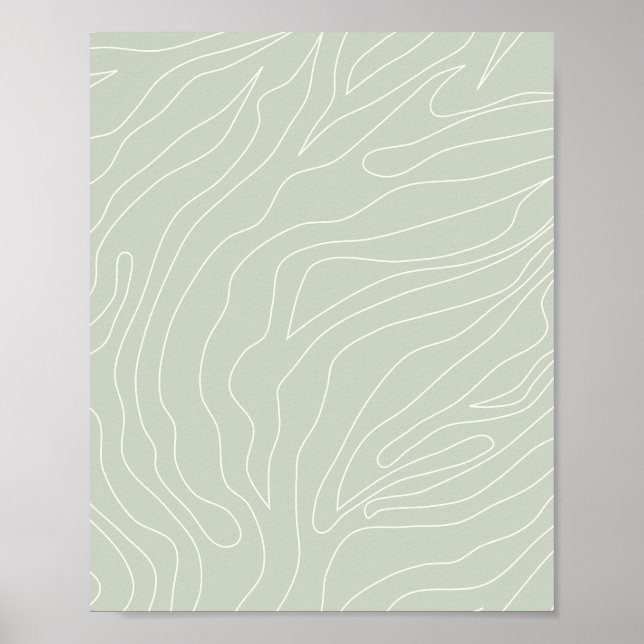 Grönt för minimal Abstrakt Poster (Framsidan)