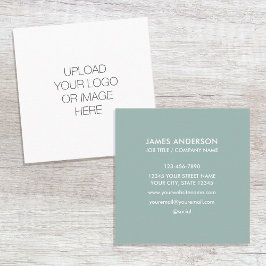 Grönt för minimal Logotyp av anpassningsbar Fyrkantigt Visitkort