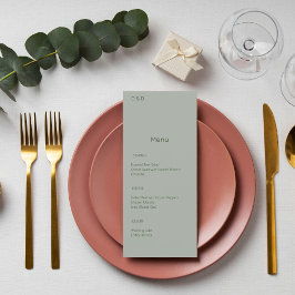Grönt för minimalistisk elegant meny