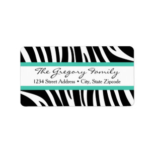 Grönt för Mint för returetiketter│zebra tryck Adressetikett