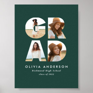 grönt för modern fotoannonsering i Studenten 4 Poster