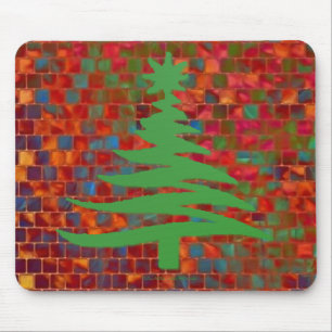 Grönt för modern Julgran-stencil Musmatta