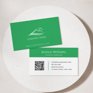 Grönt för modern Professionell för Logotyp av QR-k Visitkort