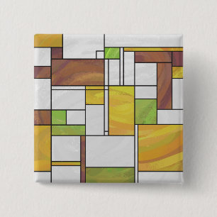 Grönt för Mondrian Brown Gult Skriv ut Knapp