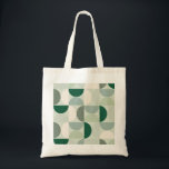 Grönt för Mönster i Modern Abstrakt i mitten av år Tygkasse<br><div class="desc">Det moderna mönster under medelårhundradet - abstraktens geometriska former - minimalistiskt mönster i grönt.</div>