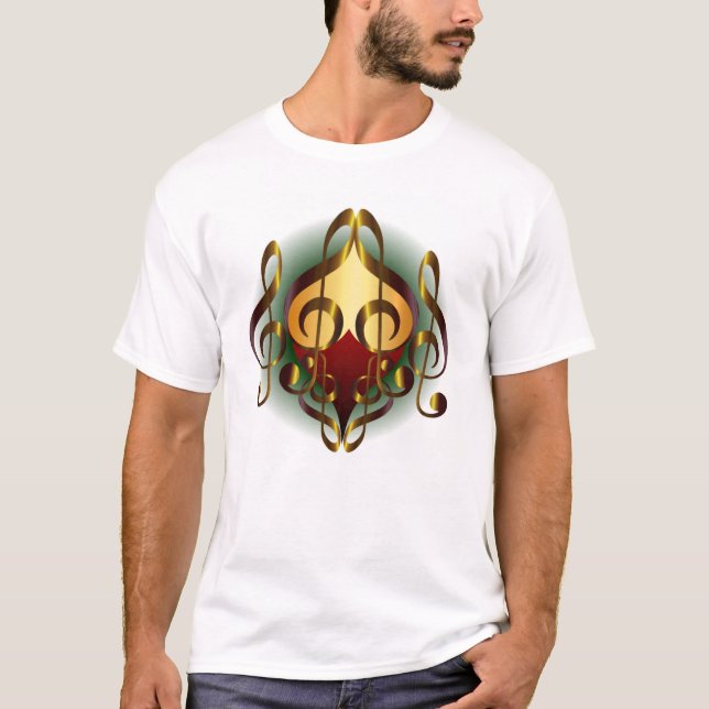 Grönt för musik och hjärtan t shirt (Framsida)