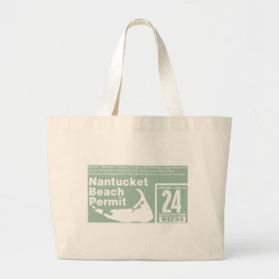 Grönt för Nantucket Beach-tillstånd 2024 Jumbo Tygkasse