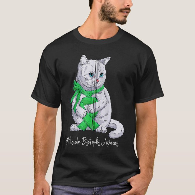 Grönt för nationell muskeldystrofi - medvetandegra t shirt (Framsida)