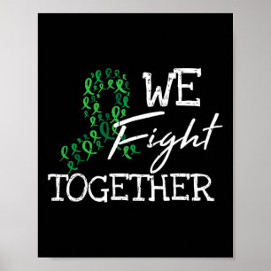 Grönt för njursjukdom Ribbon Family Quote Awarenes Poster
