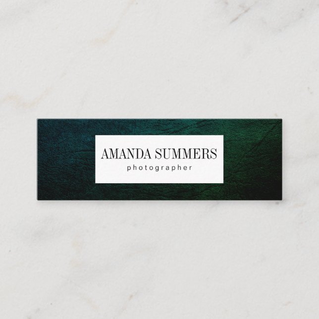 Grönt för nödsituationer mini visitkort (Framsida)