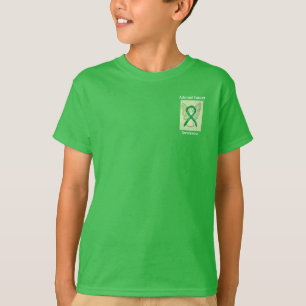 Grönt för ökad medvetenhet om cancer Ribbon Angel  T Shirt