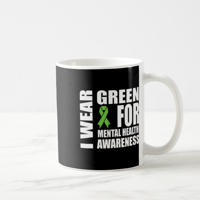 Grönt för ökad medvetenhet om hälsa kaffemugg (Höger)