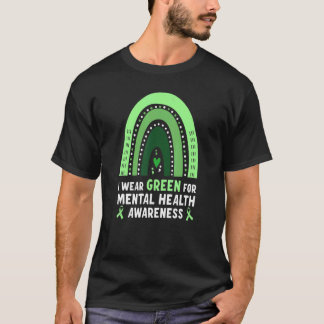 Grönt för ökad medvetenhet om psykisk hälsa t shirt