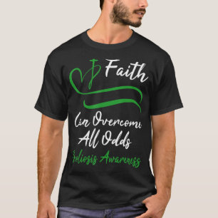 Grönt för ökad medvetenhet om skolios Ribbon Scoli T Shirt