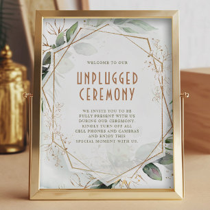 Grönt för okopplad Ceremony-signering och Guld-geo Poster