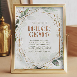 Grönt för okopplad Ceremony-signering och Guld-geo Poster