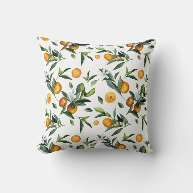 Grönt för Orange av citrusfrukter av typen Vibrant Kudde (Framsida)