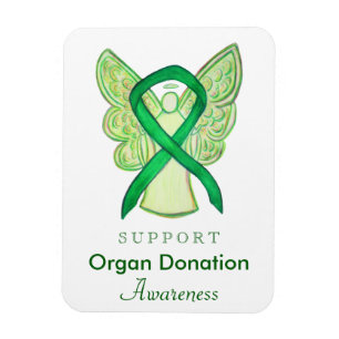 Grönt för organdonation - medvetandegrad Ribbon Ma Magnet